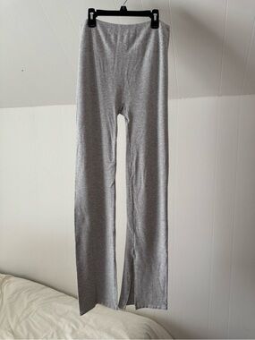 Fabletics | Heather Gray Knit Yoga Pants, Size L